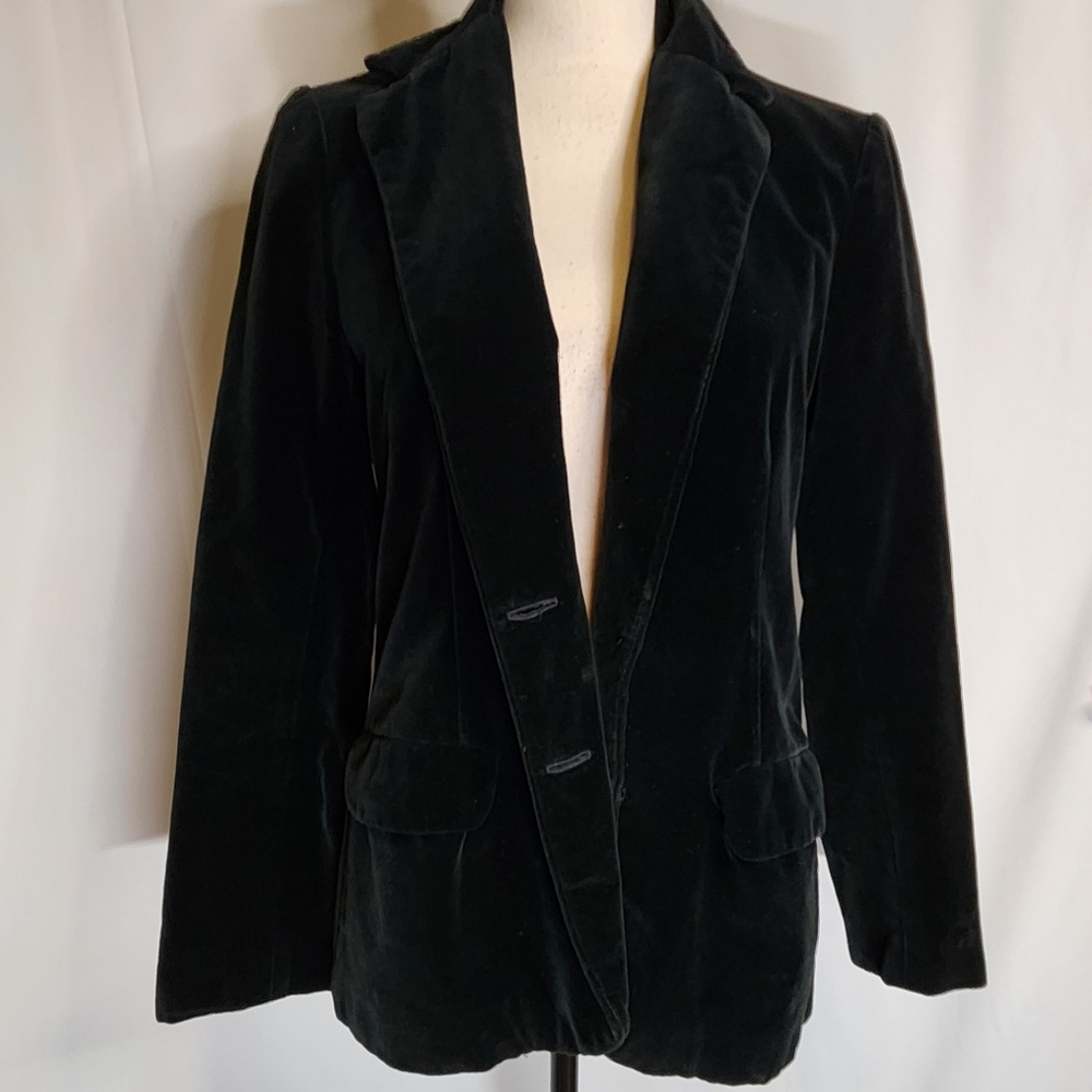 Elegant Black Velvet Women's Blazer